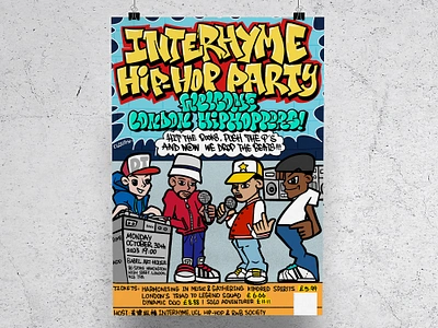 An oldschool graffiti/hiphop style illustration poster graphic design illustration poster