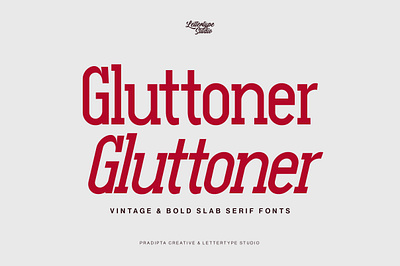 Gluttoner Vintage & Bold Slab Serif stationery