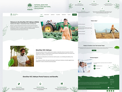 Nabard landing Page Design brand design branding clean clean design color theory design thinking farmer farmer landing page design farmering landing page design farming graphic design illustration logo minimal design responsive design simple typography user interface design ux design web design