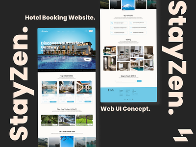 StayZen - A Hotel Booking Website Concept app branding design graphic design illustration logo typography ui ux vector