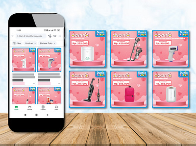 Design For Ecommerce (Valentine Promo(Bucin)) Product Deerma banner desain design ecommerce post promo
