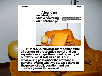 Concept. Agency / Website Design agency grid portfolio portfolio template typo typography ui web web page website