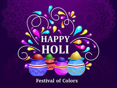 🎨🌈 Happy Holi from all of us at VyomsCode! graphic design holi smallbusiness vyomscode website devlopment