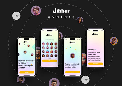 JibberJesters: Your animated conversation companions animation design graphic design logo mobileapp ui userinterface ux