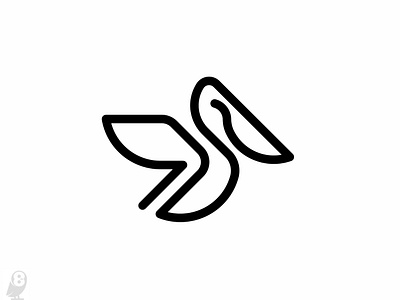 Pelican birds lines logo minimal minimalism pelican symbol