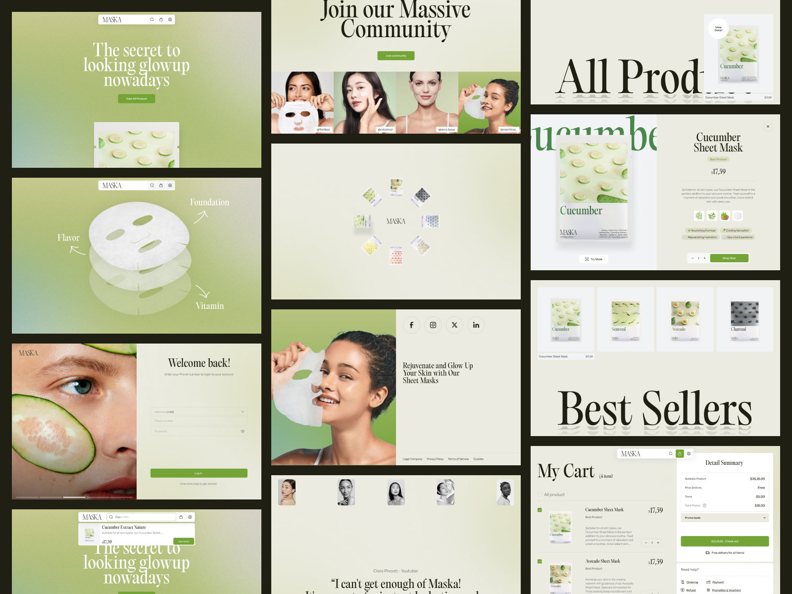 E-commerce Website - Maska beauty beauty product design ecommerce ecommerce website marketplace online store shop shopify shopping ui web web design web designer website