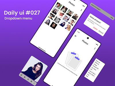 Drop down menu UI design(Swap prototype) 27 advancedprototyping colourpalette dailyui design typography ui ux