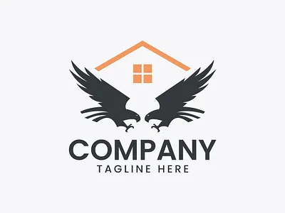 Logo Falcon House brand identity company design eagle falcon home house logo design logotype minimalist modern