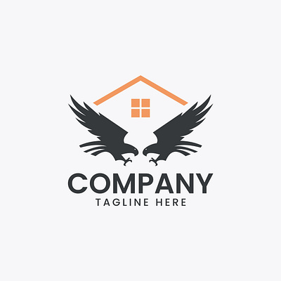 Logo Falcon House brand identity company design eagle falcon home house logo design logotype minimalist modern