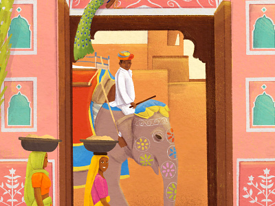 Jaipur Illustration - Adele Chocolat badge branding chocolate design elephant graphic design holi illustration illustration packaging illustrative india indian jaipur logo packaging rajasthan travel typography vector