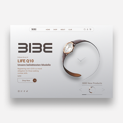 Bibe Online Shop Redesign agency design graphic design landing page new work online shop redesign ui web web design website