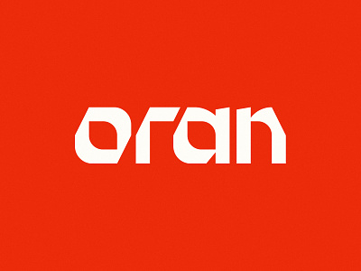 Oran Wordmark branding cajva cajva workdmark logo custom hand lettering cut out letters hand lettering logo oran red typography wordmark