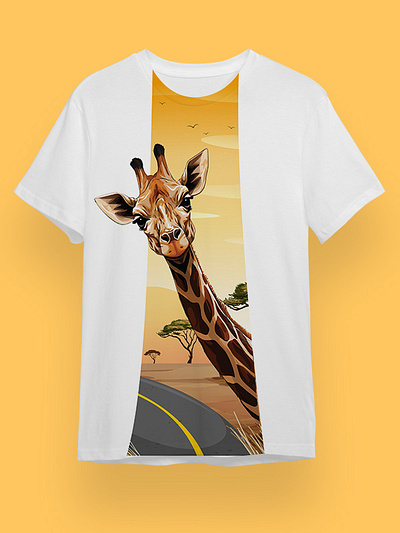 Giraffe Graphic T shirt design