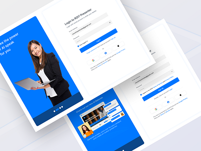 Login / Signup Page - ROI7 Presenter business presentation components dashboard dashboard login landing page login login form login page minimal minimal design mobile presentation saas saas login sign up ui ui design ux web website