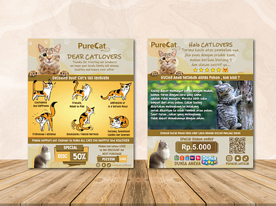 Thanks Card Purecat banner brochure card desain design graphic design poster thanks card