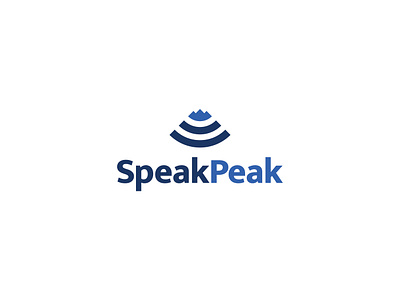 New SpeakPeak Logo - Climbing to the Peak of Communication! artisctic creation brand identity communication skills education graphic design languahe learning logo design speak peak