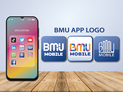 Logo Design For BMU APP aplication logo apps design logo logo design simple vector