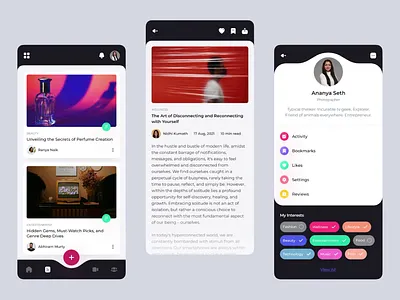 POPglam android animation app application beauty blog branding care community design ios lifestyle micro interaction mindful mobile motion graphics polls ui ux wellness