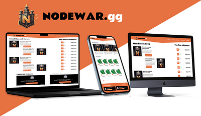 UI for Nodewar Game site game graphic design interface design mobile design mockup prototyping ui ux web design