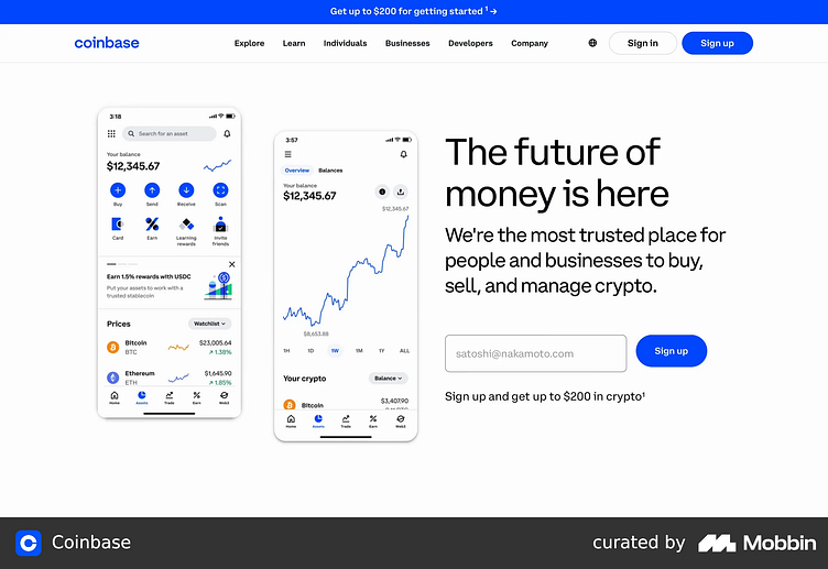 Coinbase Redesign by Brinemugha Winner on Dribbble