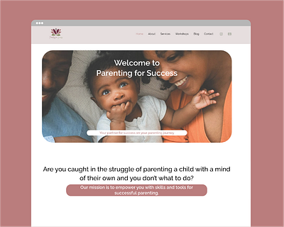Parent Coaching Website branding content creation design graphic design newsletter website design