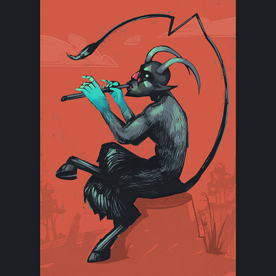 Satyr drawing illustration procreate satyr