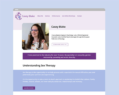 Counselling Website with Course Offering thinkific
