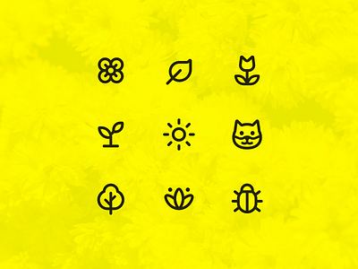 Nature Icons dog figma icons figmaicons flower flowers icon pack icon set icon sets icondesign iconlibrary iconoghraphy iconpack icons iconset leaf nature spring springrenewal sun tree