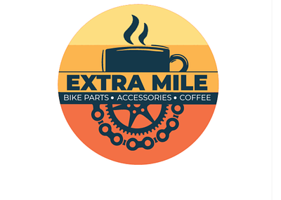 Extra Mile logo 2d animation animated logo animation bikes business design illustration logo loop motion graphics