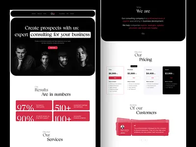 Landing Page for a Consulting Company business concept consulting design landing landing page ui uiux ux webdesign website
