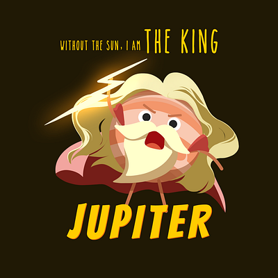 Jupiter : king of planets astronomy cha character character design comics cute god graphic design illustration joke jupiter myth solar system space universe