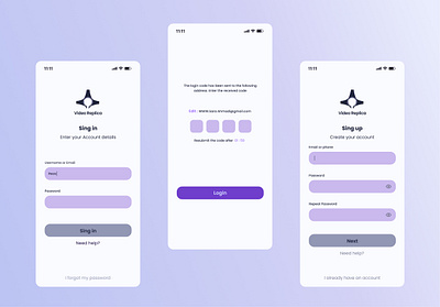 Login page account app application login login page sing in sing up ui video