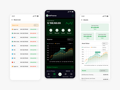 Personal Finance Management Mobile App for android and IOS app app design app landing page earning management expense management finance finance management finance management app income management personal finance management ui ui designer uiux