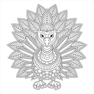 Turkey Coloring Page for Adult adult coloring page adult turkey mandala style turkey tourkey coloring book turkey turkey coloring page turkey coloring page for adult turkey line art turkey zentriangle zentangle coloring page