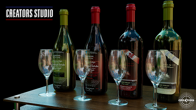 Wine Labels 3d branding graphic design logo