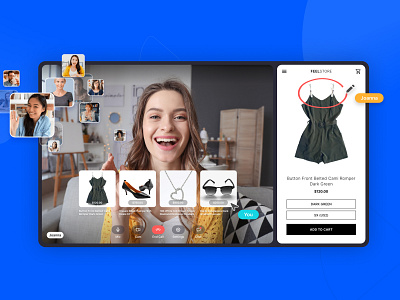 Video chat e-commerce animation chat e store ecommerce fashion product design store ui ux design uxui video web app