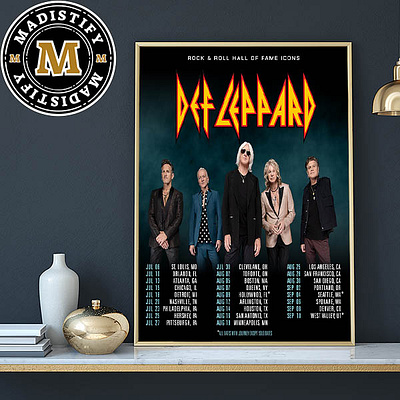 Def Leppard The Summer Stadium Tour 2024 Schedule Date List With design poster