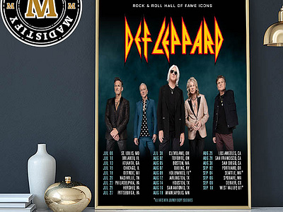 Def Leppard The Summer Stadium Tour 2024 Schedule Date List With design poster