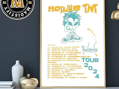 Hotline TNT USA Out Of Town Tour 2024 Schedule Date List Begins design poster