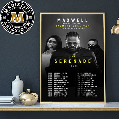 Maxwell 2024 Serenade Tour North American Schedule List Date Hom design poster