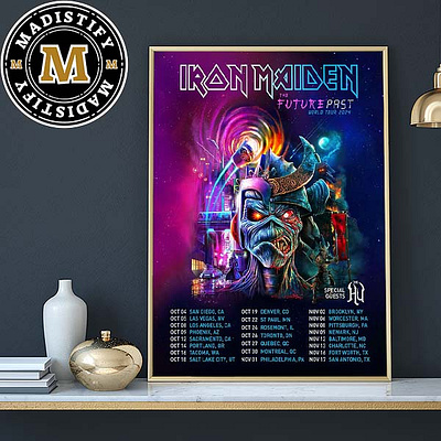 Iron Maiden The Future Past World Tour 2024 North American New S design poster