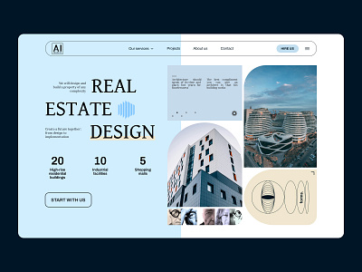 First page design concept for Architecture agency architecture building design concept first page main page ui ux web design website