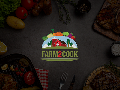 Farm2Cook Fresh Meat Shop Brand Identity Guidelines branding design graphic design illustration typography vector