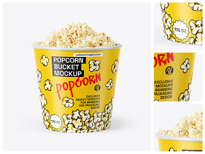 170 oz Popcorn Bucket Mockup bucket psd