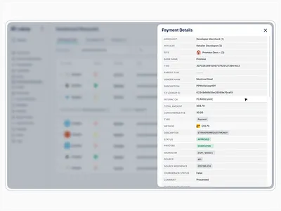 Payment Details - Fintech Web App b2b saas web app fintech web app payment breakdown payment details side modal ui ux web design
