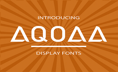 AQOAA Display Fonts aqoaa branding display font fonts logo