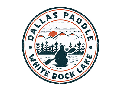 Dallas Paddle Logo Design. badge design brand designer branding canoe canoe logo canoeing graphic design graphic designer kayak kayak logo logo logo designer logo ideas logo maker logo type paddle vintage logo