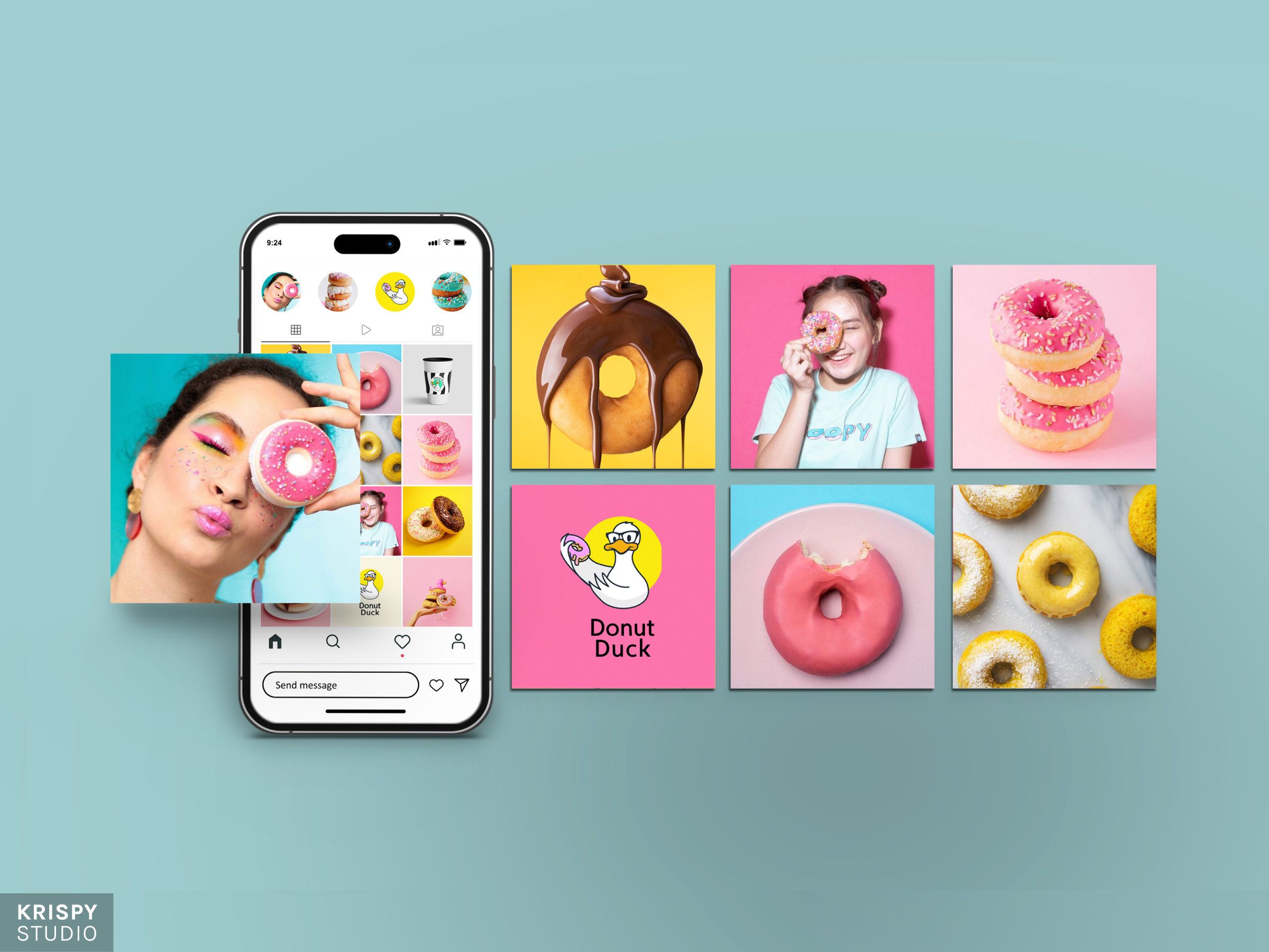 Donut Branding appetizing beverage branding colorful creative digital donuts engaging food fun graphic design identity indulgence logo marketing shop social media ui vibrant visual