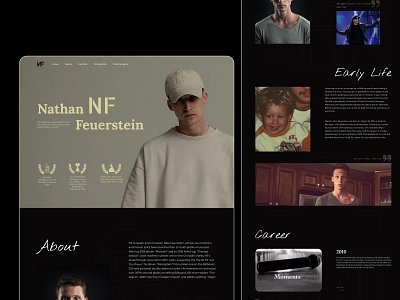 Longread for cool rapper NF artist design concept longread musician nf rapper singer ui ux website