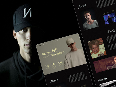 Longread for cool rapper NF artist design concept longread musician nf rapper singer ui ux website